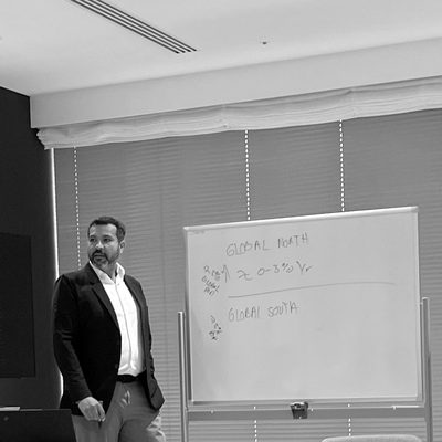 Working session at a whiteboard in Japan
